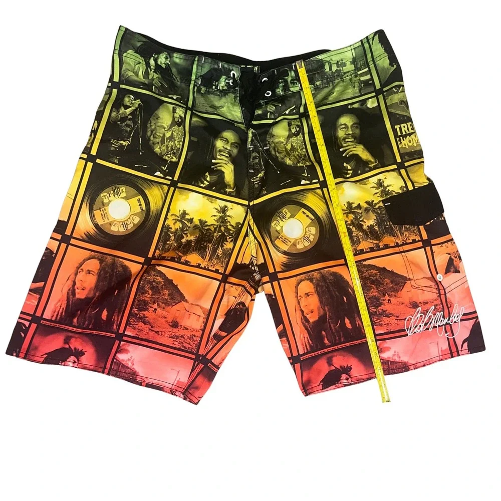 Bob Marley One Love‎ Board Shorts Reggae Graphic Men's L 40